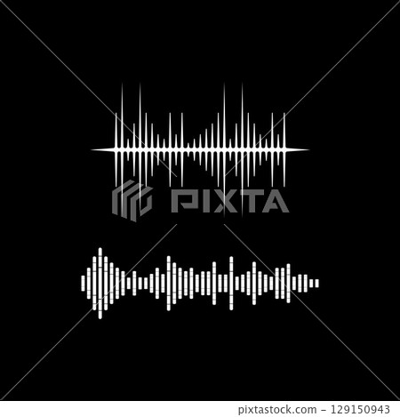 Sound waves vector illustration Sound waves vector illustration 129150943
