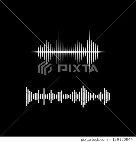 Sound waves vector illustration 129150944