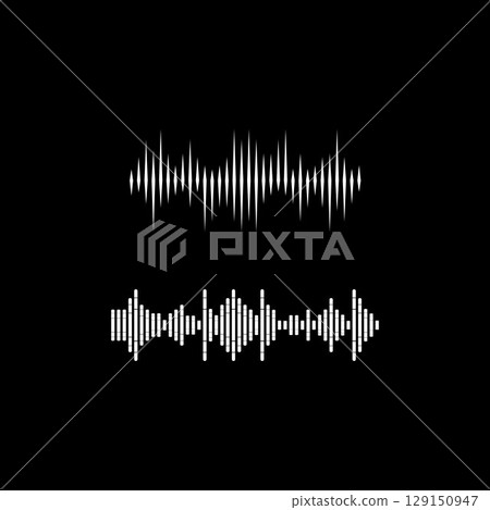Sound waves vector illustration 129150947