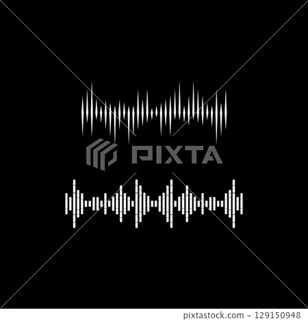 Sound waves vector illustration 129150948