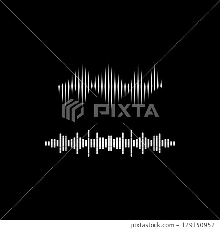 Sound waves vector illustration 129150952