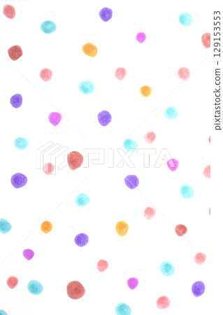 Polka Dot Spotty Circle Spots In Childrens  Felt Tip Pen Rainbow Background 129153553