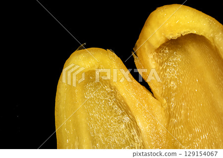 Close up of fresh sweet pepper on a black background 129154067