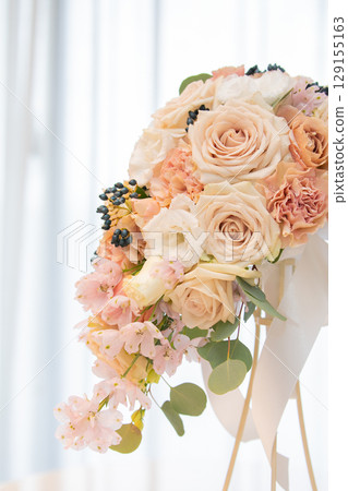 Pink cherry blossom bouquet to boost your luck in love 129155163