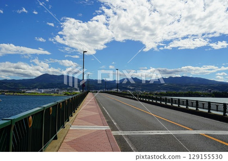 長崎縣大村市箕島大橋風景 長崎縣大村市箕島大橋風景 129155530
