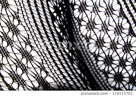 Close up of black lace fishnet tights on skin legs curves abstract background Close up of black lace fishnet tights on skin legs curves abstract background 129155761