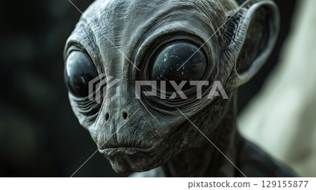 Realistic alien portrait CG 129155877
