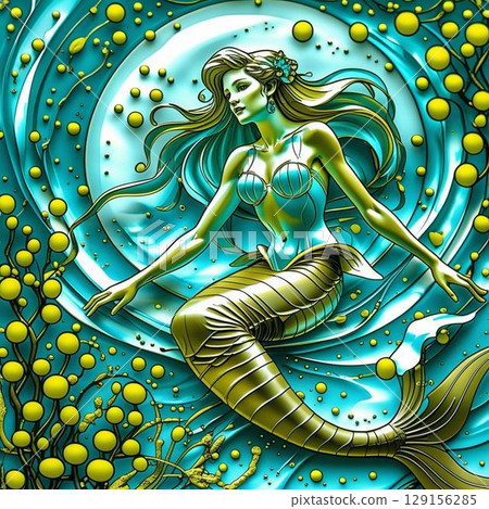 美人魚在水中 129156285