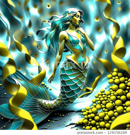 美人魚在水中 129156289