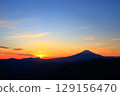 從大山看到的富士山日落 129156470