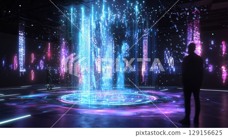 全像影像翩翩起舞的未來數位藝術空間 129156625