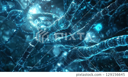 A blue AI nanostructure network A blue AI nanostructure network 129156645
