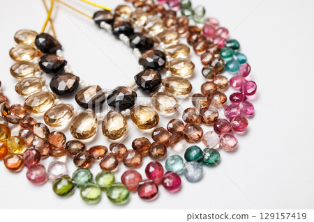 Natural stones, beads, colored stones, autumn colors, jewelry parts, handmade materials, power stones 129157419