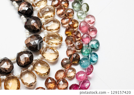 Natural stones, beads, colored stones, autumn colors, jewelry parts, handmade materials, power stones 129157420