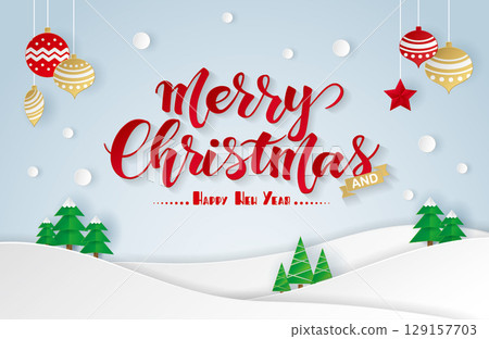 Winter world snow paper craft style snow scene, Nativity background wide wide announcement sea report material piece Winter world snow paper craft style snow scene, Nativity background wide wide announcement sea report material piece 129157703