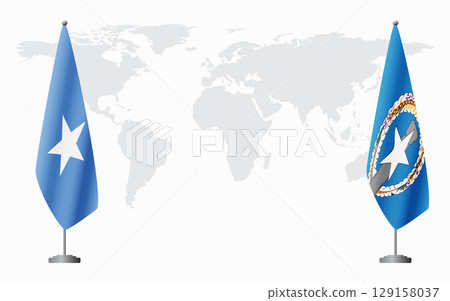 Somalia and Northern Mariana Islands flags for official me Somalia and Northern Mariana Islands flags for official me 129158037