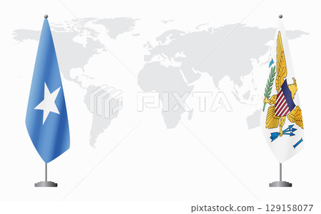 Somalia and United States Virgin Islands flags for official 129158077