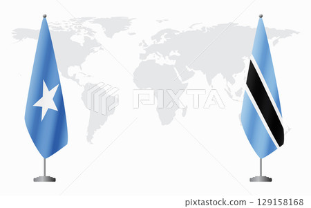 Somalia and Botswana flags for official meeting Somalia and Botswana flags for official meeting 129158168