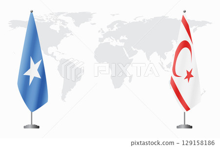 Somalia and Turkish Republic of Northern Cyprus flags for 129158186