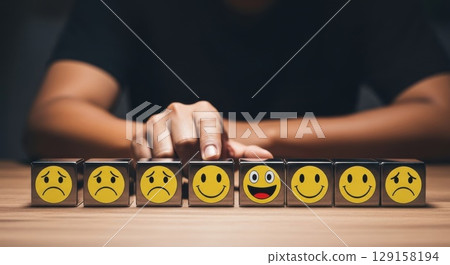the concept of casino chips and gambling game, gambling, business concept 129158194