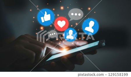 composite image of hand holding smartphone composite image of hand holding smartphone 129158199