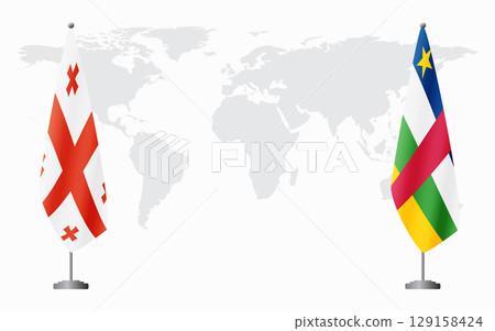 Georgia and Central African Republic flags for official me Georgia and Central African Republic flags for official me 129158424