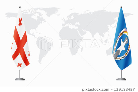 Georgia and Northern Mariana Islands flags for official me 129158487