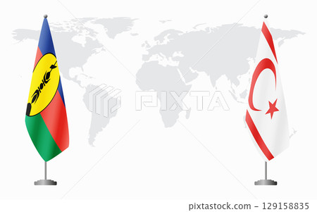 New Caledonia and Turkish Republic of Northern Cyprus flags for 129158835