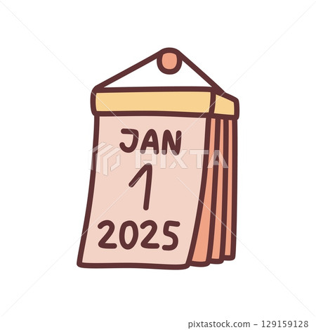Doodle calendar schedule icon hand drawn with thin line in minimalistic style Doodle calendar schedule icon hand drawn with thin line in minimalistic style 129159128