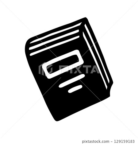Doodle book icon hand drawn in flat style 129159183