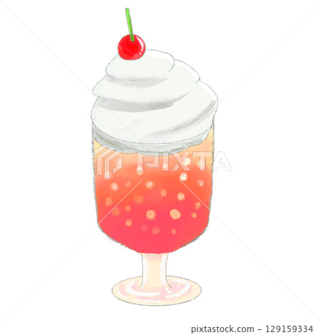 Cream soda red watercolor style Cream soda red watercolor style 129159334
