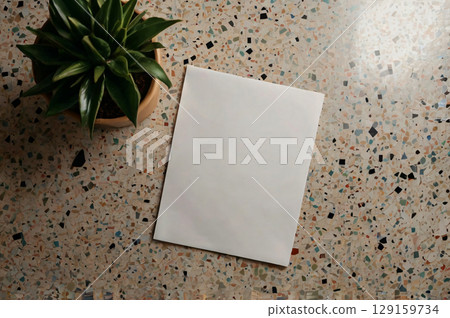 Blank A4 paper for advertising or text insertion. 129159734