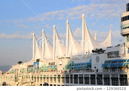 溫哥華日落和加拿大廣場 129160528