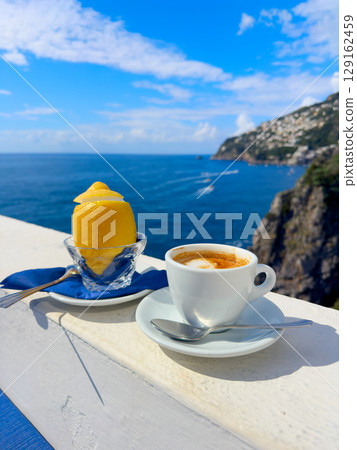 coffee with amalfitan lemon ice cream coffee with amalfitan lemon ice cream 129162459