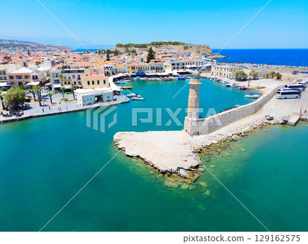 harbor of Rethymno, Crete, Greece harbor of Rethymno, Crete, Greece 129162575