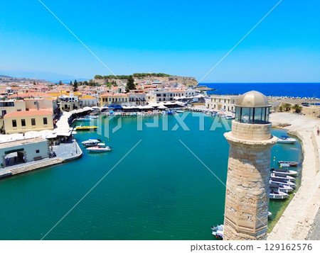 harbor of Rethymno, Crete, Greece 129162576