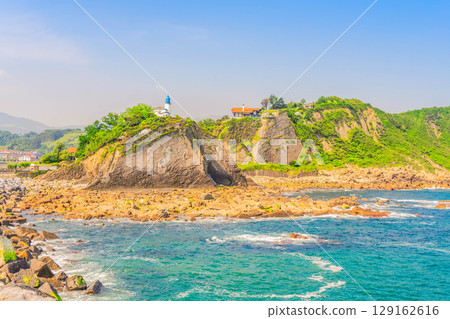 Zumaia coast, Pais Vasco Spain 129162616