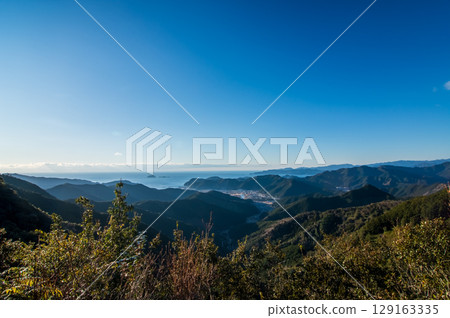 World Heritage Kumano Kodo Iseji "Tsuzurato Pass" Spectacular view from the summit observation deck 129163335