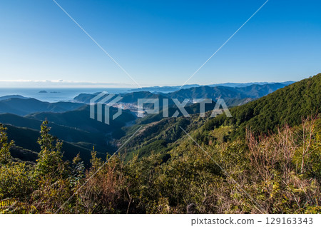 World Heritage Kumano Kodo Iseji "Tsuzurato Pass" Spectacular view from the summit observation deck 129163343
