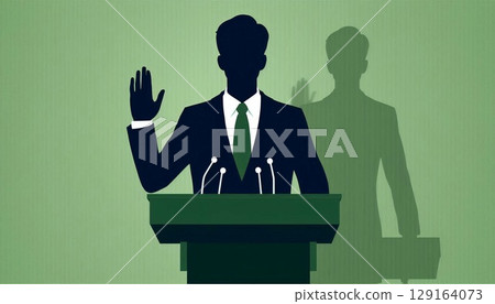 維新會（日本維新會）競選海報風格的插圖 129164073