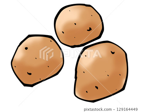 刷馬鈴薯秋季蔬菜馬鈴薯 129164449