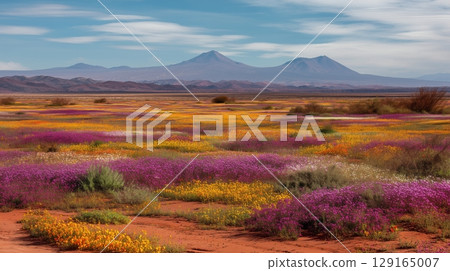 The miraculous landscape of the blooming Atacama Desert 129165007