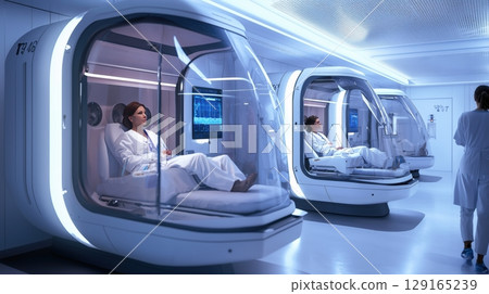 患者在未來醫療艙接受診斷 129165239