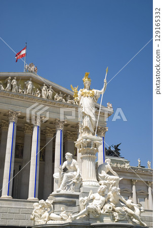 Pallas Athen in front of Parliament, Vienna, Austria 129165332
