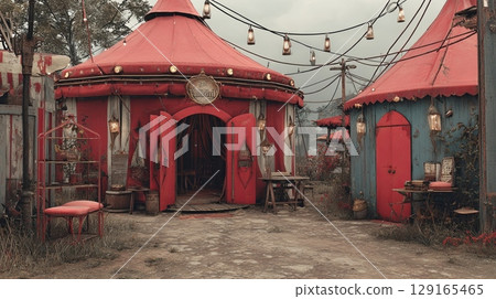 Vintage Circus Tent with Rustic Charm Vintage Circus Tent with Rustic Charm 129165465