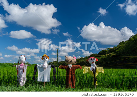 Scarecrow and clouds Scarecrow and clouds 129166170
