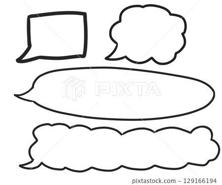 蓬鬆的說話泡泡方形套裝 蓬鬆的說話泡泡方形套裝 129166194