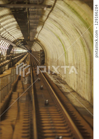 Experience tunnel cable car entrance Experience tunnel cable car entrance 129166284