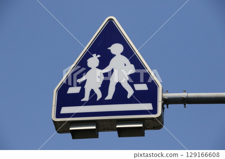 Crosswalk road signs 129166608