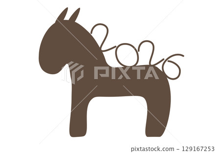 簡單的馬剪影 2026 簡單的馬剪影 2026 129167253
